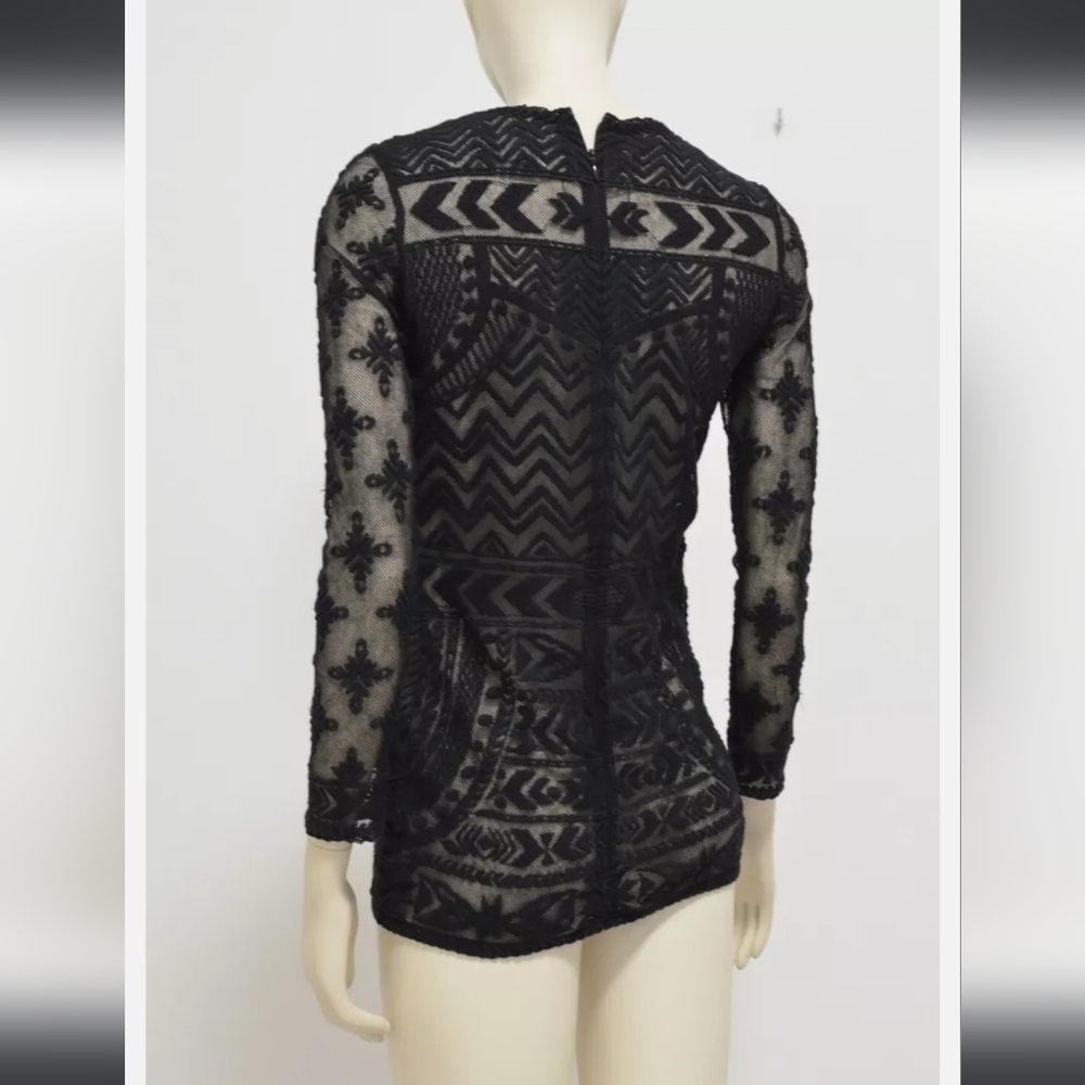 ISABEL MARANT Pour H&M Black Lace Sheer Patterned Top - New and Gorgeous! - Picture 4 of 16